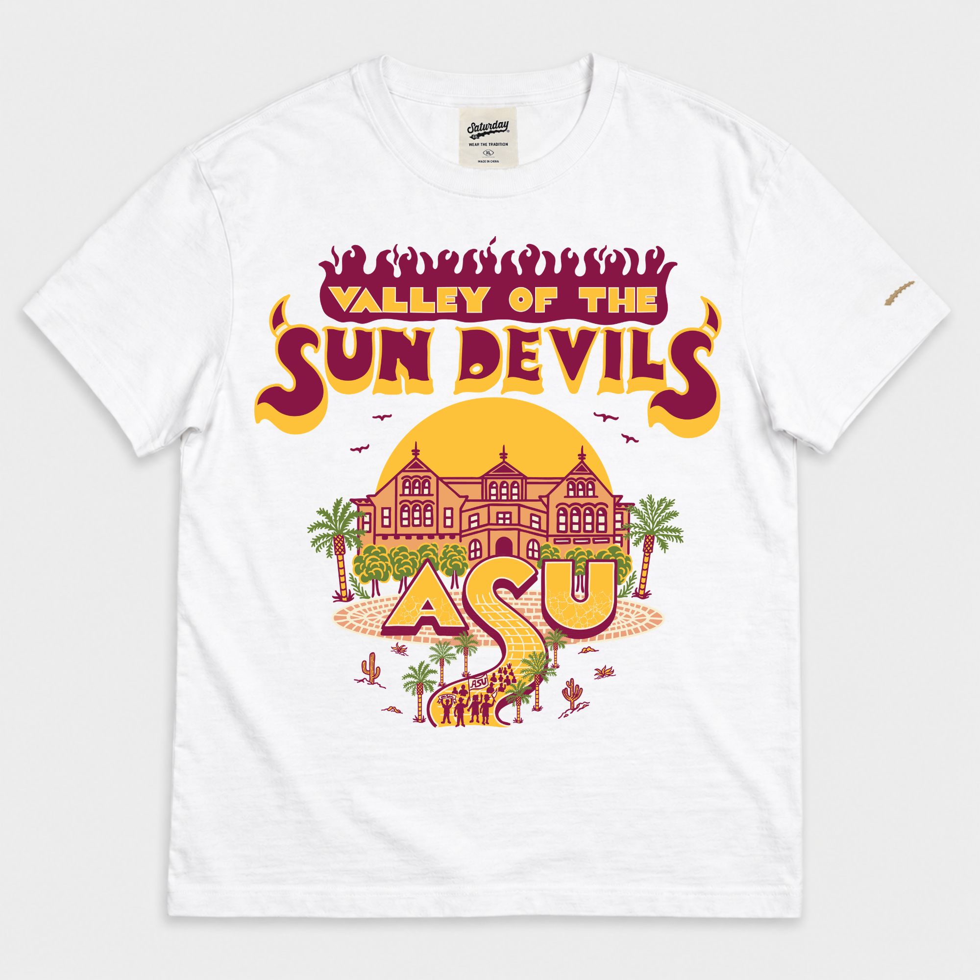 ASU "Valley Of The Sun Devils" Vintage Tee