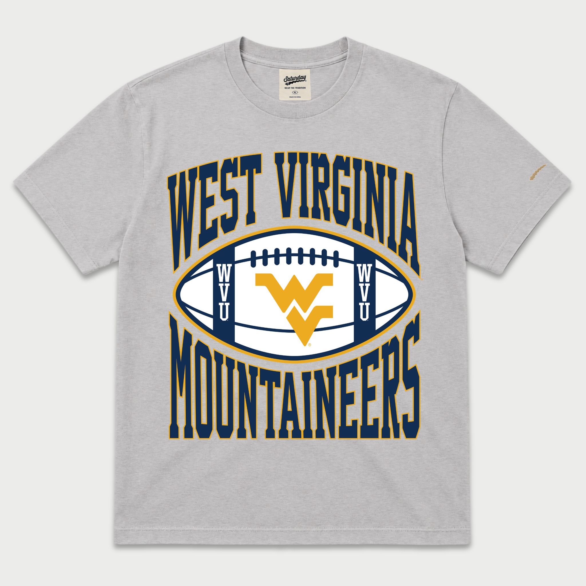 WVU Vintage Football Heavyweight Tee