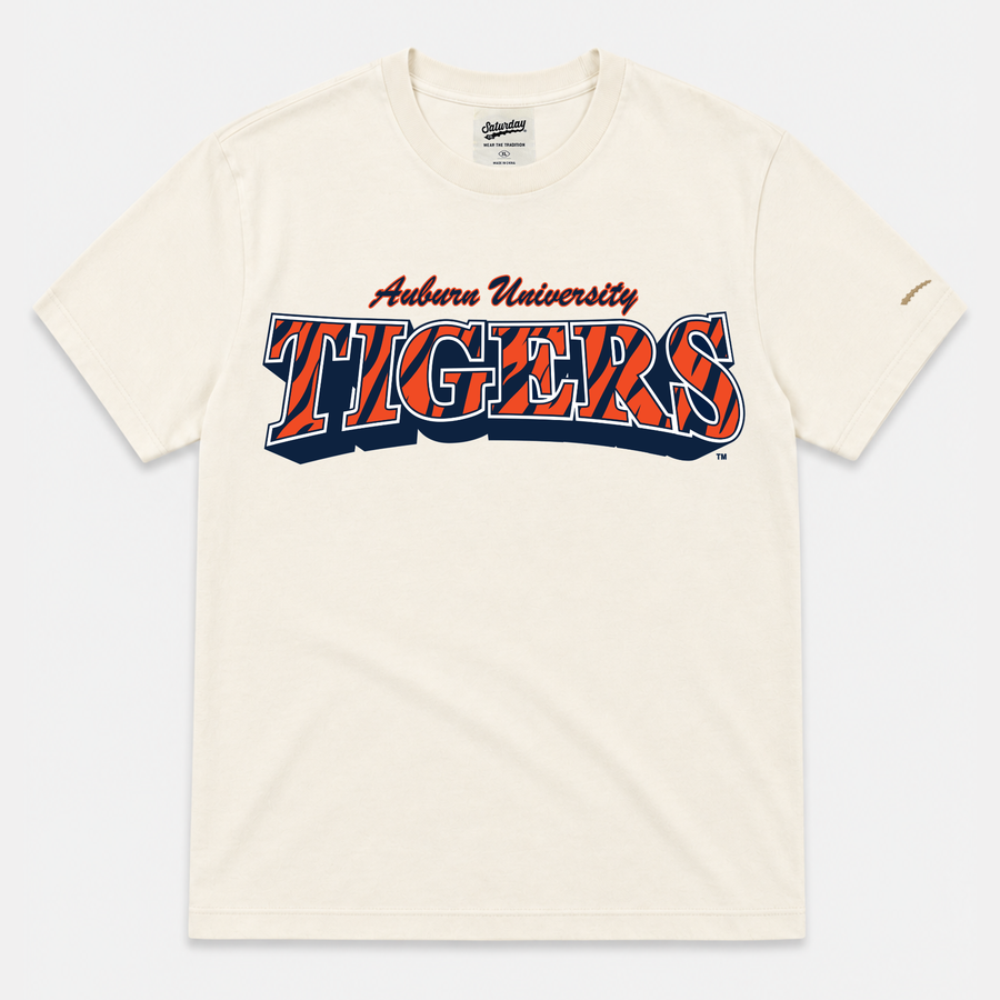 Auburn Tigers "Vintage Stripes" Heavyweight Tee