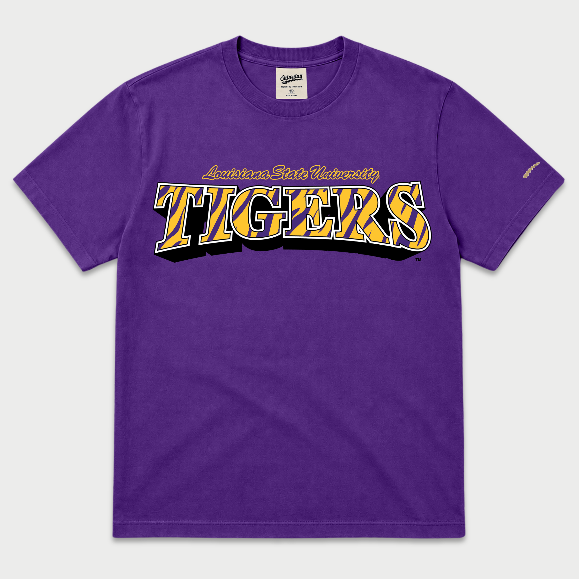 LSU Tigers "Vintage Stripes" Heavyweight Tee