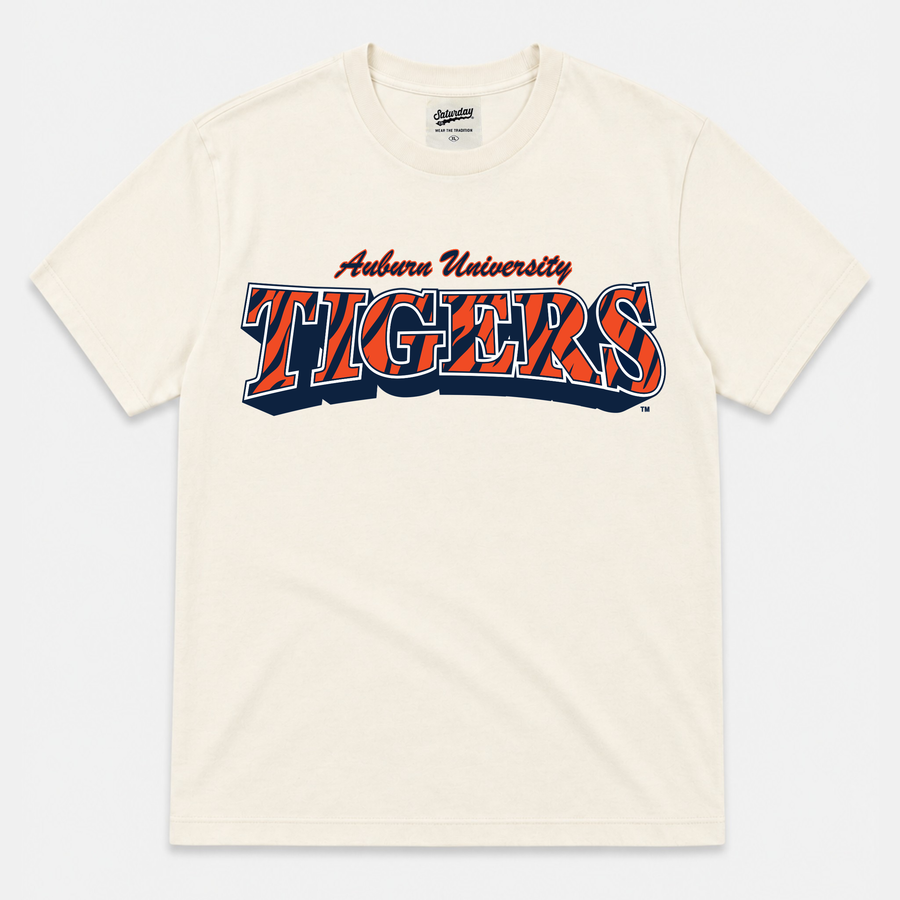 Auburn Tigers "Vintage Stripes" Heavyweight Tee