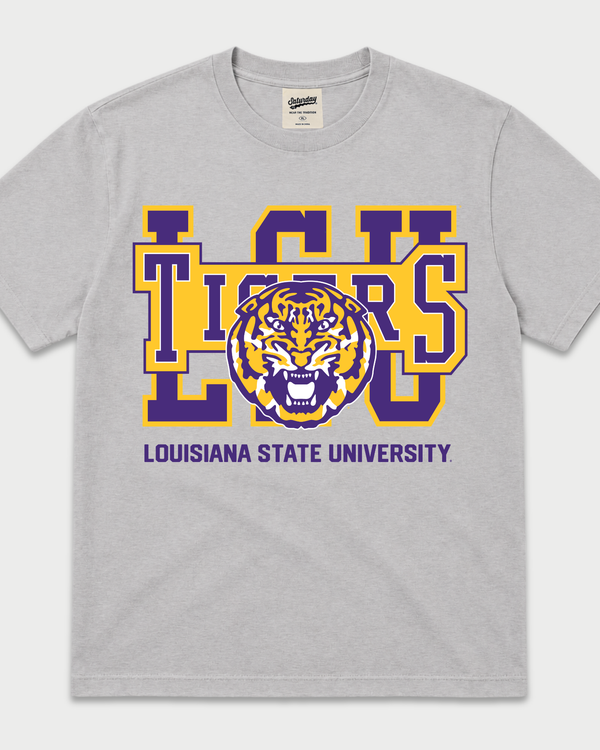 Vintage LSU Tigers Block Heavyweight Tee