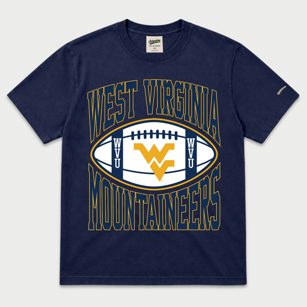 WVU Vintage Football Heavyweight Tee