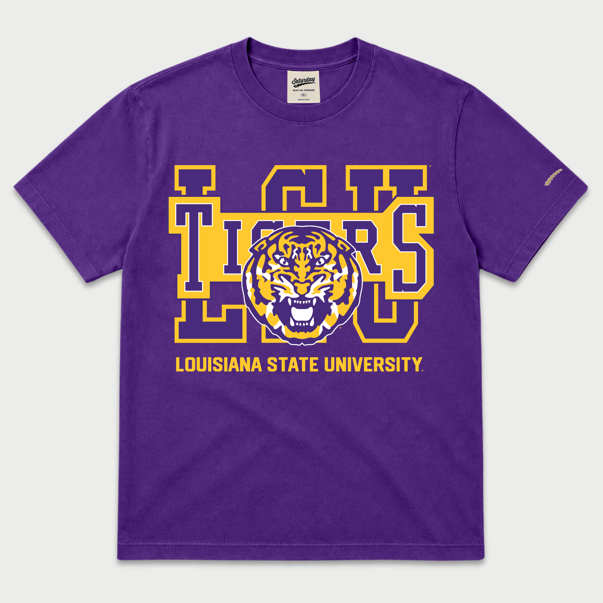 Vintage LSU Tigers Block Heavyweight Tee