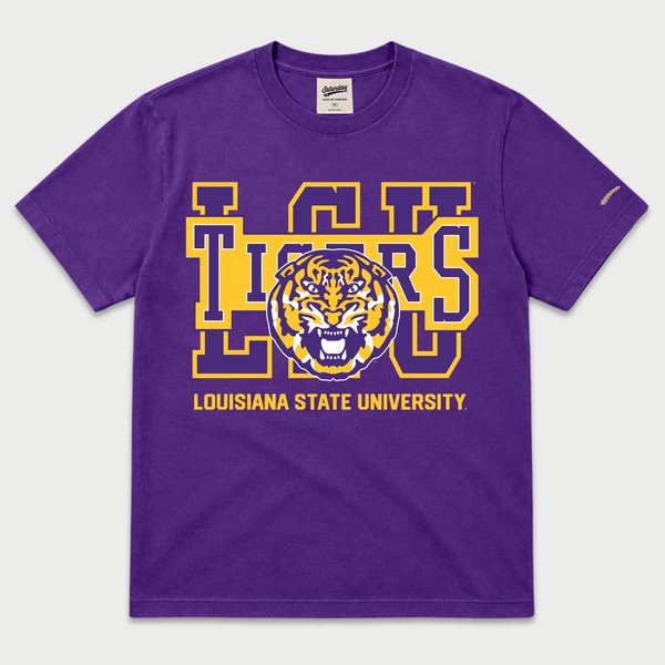 Vintage LSU Tigers Block Heavyweight Tee