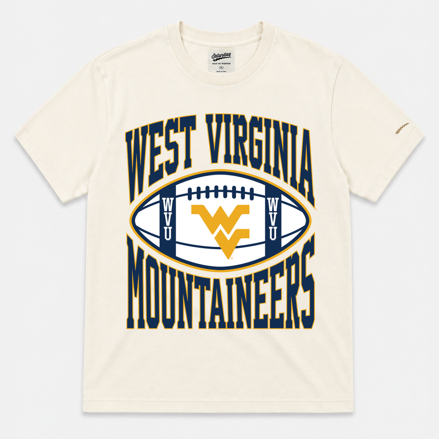 WVU Vintage Football Heavyweight Tee