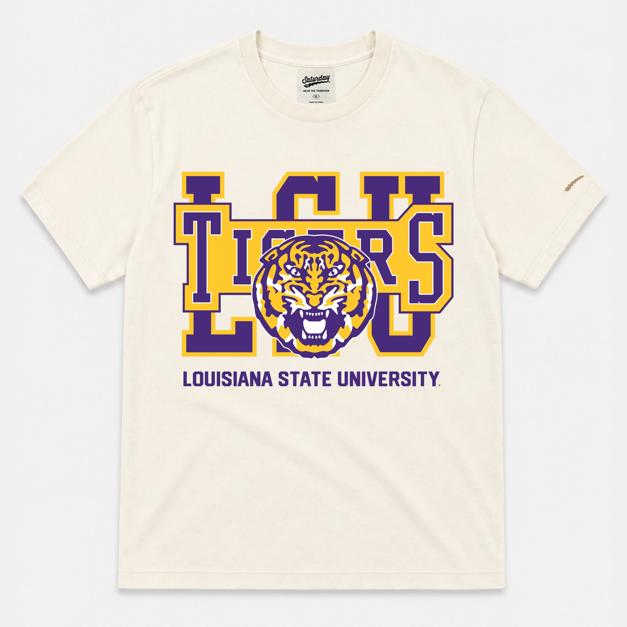 Vintage LSU Tigers Block Heavyweight Tee