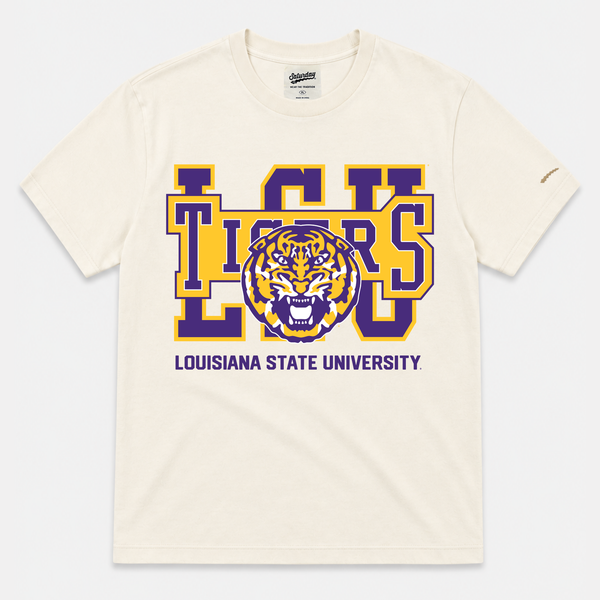 Vintage LSU Tigers Block Heavyweight Tee