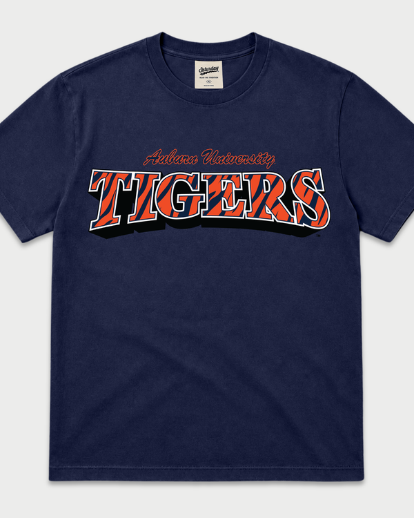 Auburn Tigers "Vintage Stripes" Heavyweight Tee