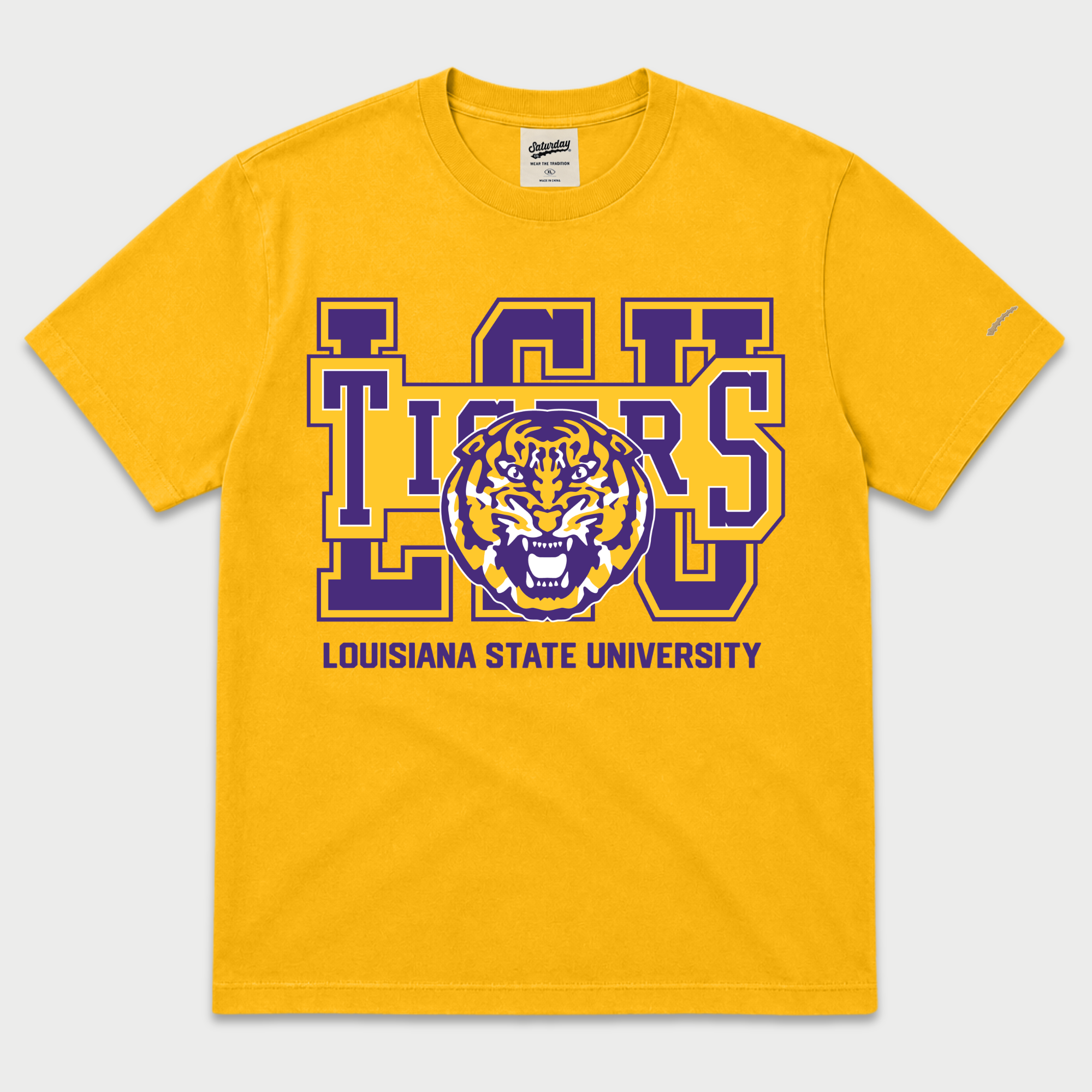 Vintage LSU Tigers Block Heavyweight Tee