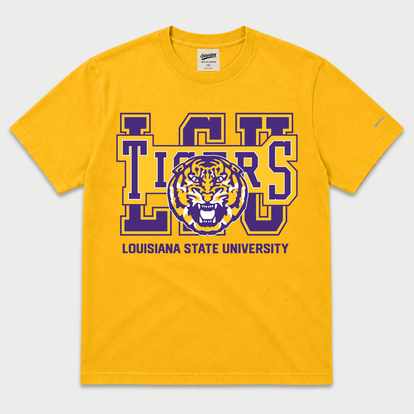 Vintage LSU Tigers Block Heavyweight Tee