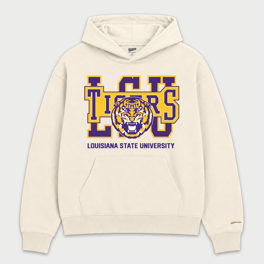 Vintage LSU Tigers Block Hoodie