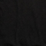 Close-up of the black waffle knit fabric